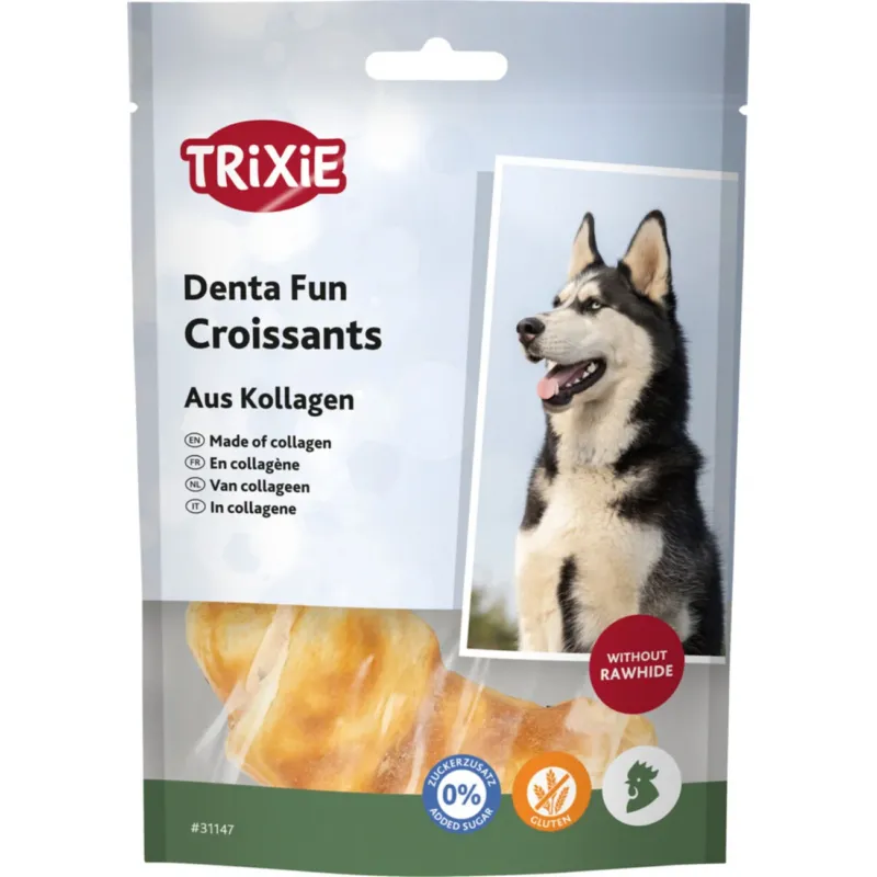 Denta Fun Croissants aus Kollagen, 8 cm – 2 St./80 g