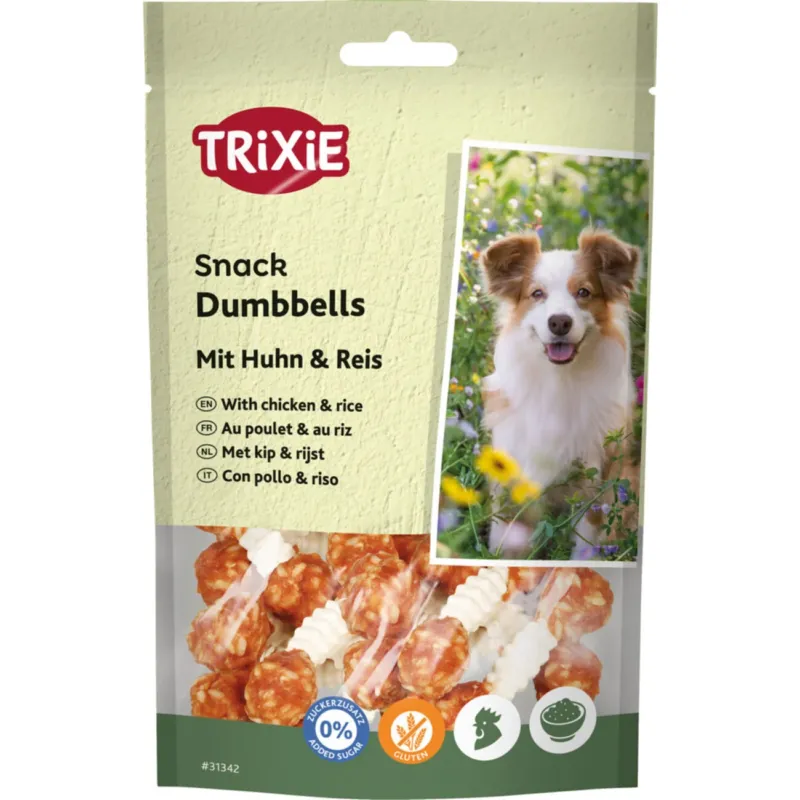 Trixie Denta Fun Kauhantel Huhn, Hundesnack – 6 St./100 g