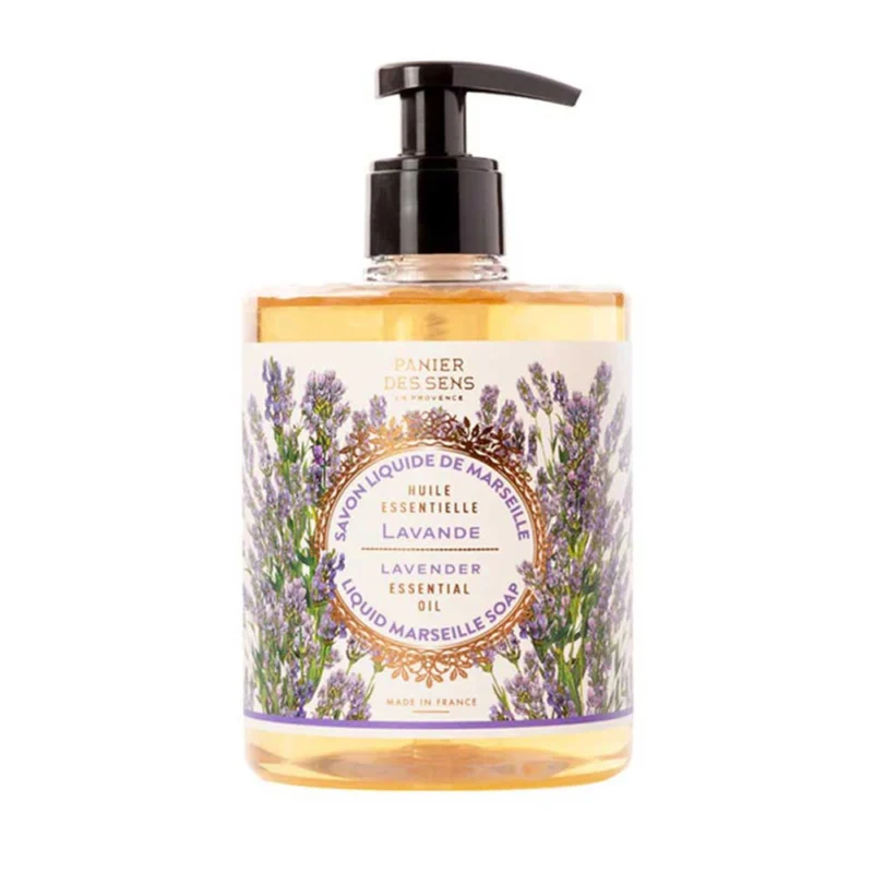 Flasche Panier des Sens - Marseiller Flüssige Handseife Lavendel 500 ml mit Pumpspender.