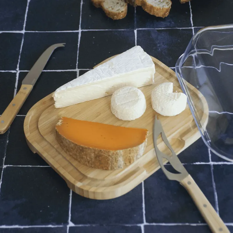 Quesera con tapa de cristal de Pebbly-PEBNBA231