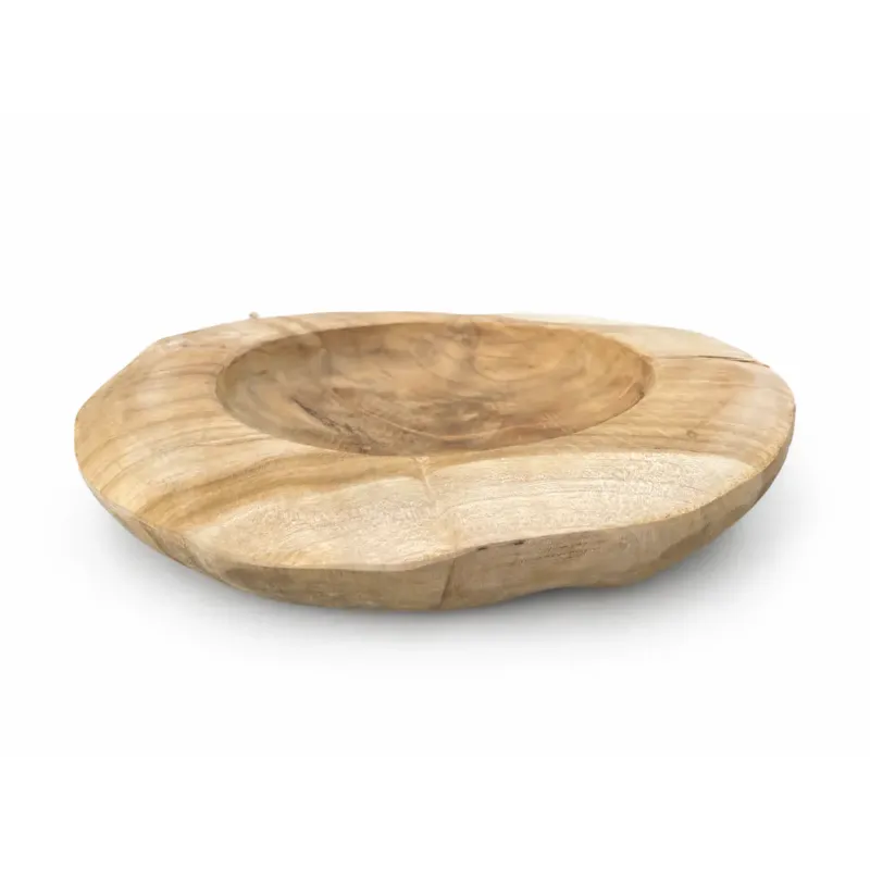Alsaba Home - Runde Dekoschale aus Holz Ca. 28 X 6 cm