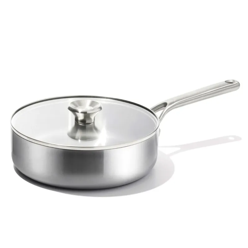 Sartén tipo saute 3PLY de acero inoxidable con tapa Mira OXO