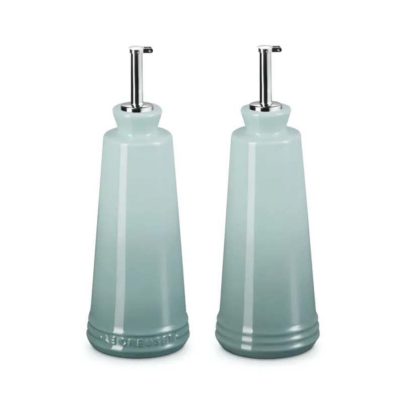 Set aceitera y vinagrera cerámica Sea Salt Le Creuset