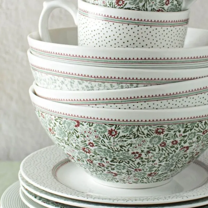 Set de 4 boles de porcelana Wild Clematis Laura Ashley