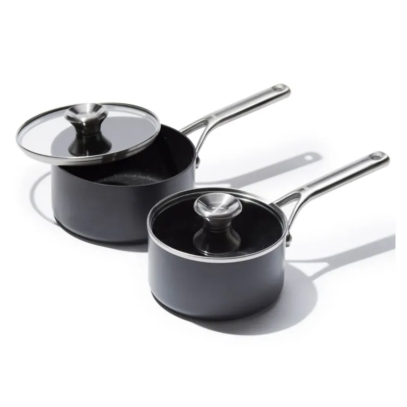 Set de 2 cazos cerámicos con tapa Professional NonStick OXO