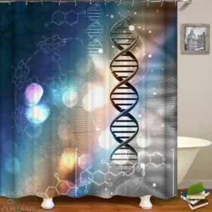 Shower Curtains with Deoxyribonucleic Acid DNA