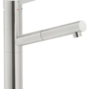SYSTEMCERAM Armatur Snow h. Ausl. Edelstahl finish 10373