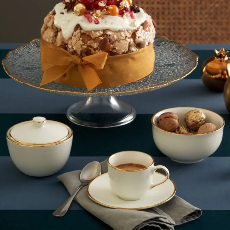 Set de taza y plato de porcelana Maesta La Porcellana Bianca – Bild 3