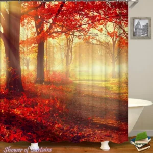 Sunset In The Autumn shower curtain