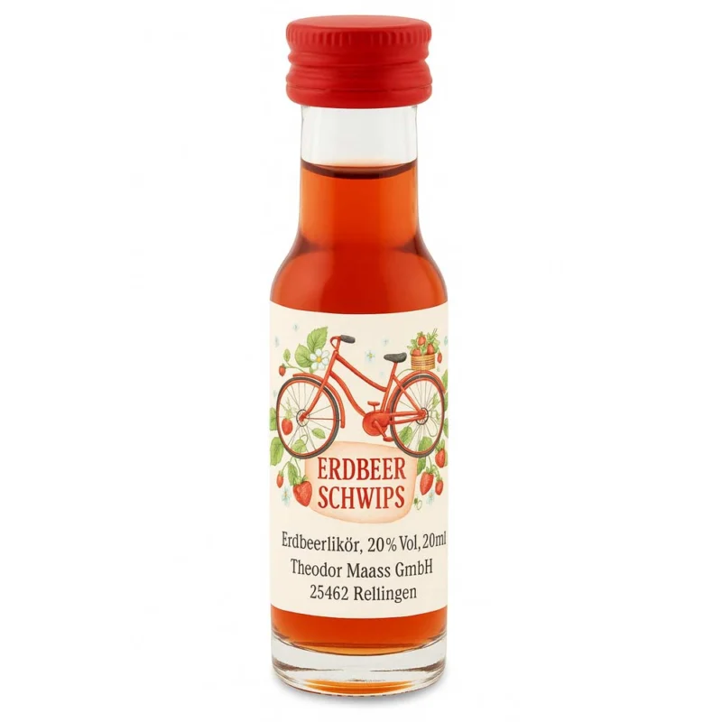 Tee-Maass - Erdbeer Likör Mini-Flasche 20ml