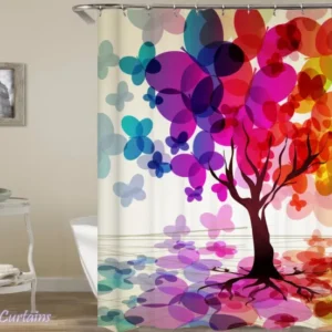 The Tree Of Colors is one of our colorful shower curtains