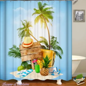 Tropical Shower Curtain of Tropical Vacation starter pack