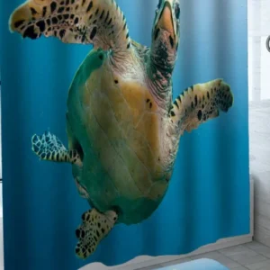 Turtle Wild Photo Shower Curtains with Sea Water