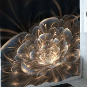 Unique Shower Curtain Shining Flower