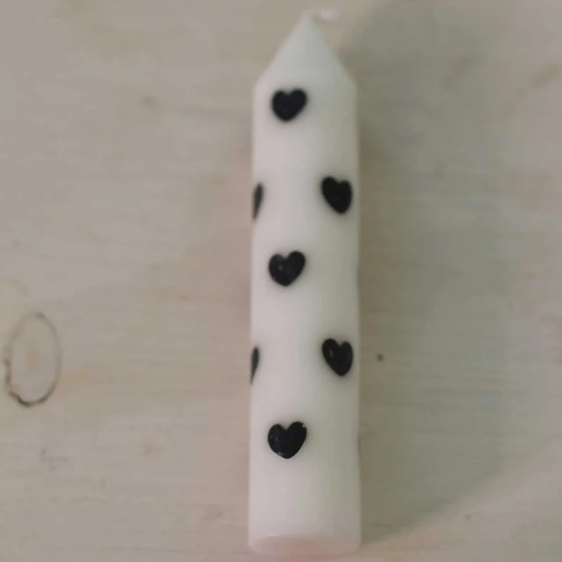 VL Home - Stabkerze mit Herzen 11 cm