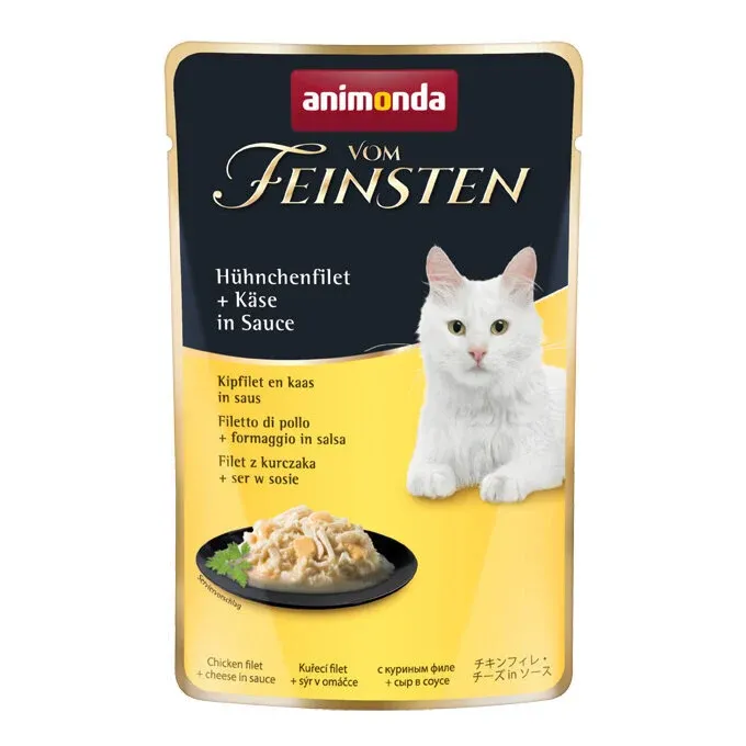 Animonda vom Feinsten Katzenfutter im Portionsbeutel – mit Hühnchenfilet & Käse 18x50g