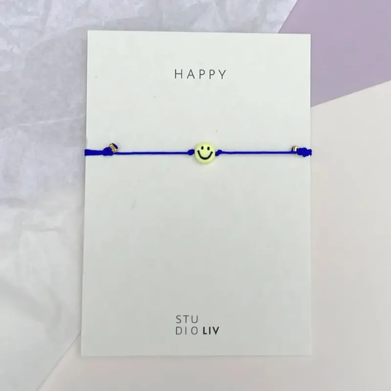 STUDIO LIV /Armband 'SMILEY' kobaltblau