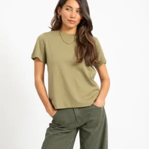Aware Naima O-Neck T-Shirt Martini Olive - Things I Like Things I Love
