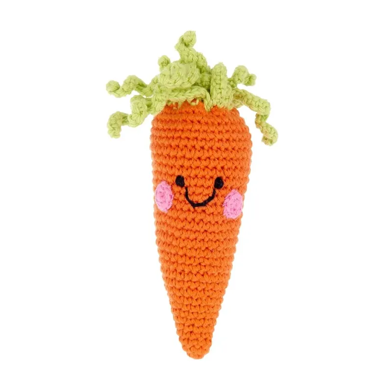 Handgemachte Baby Rassel 'Karotte'