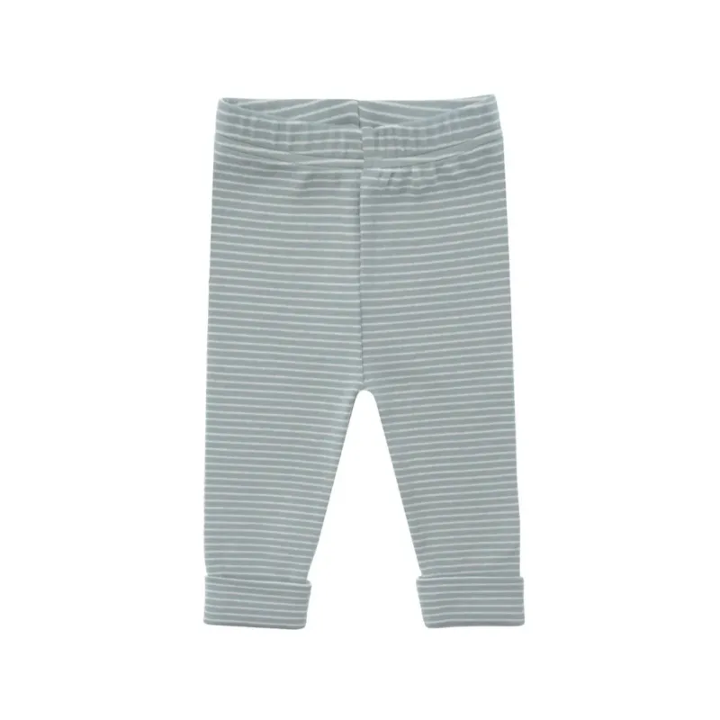 Kinder Leggings in ecru-schilf geringelt