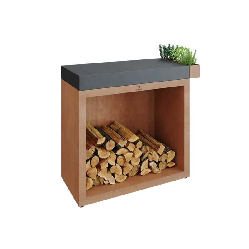 OFYR Butcher Block Storage 90 Corten Keramik Dunkelgrau