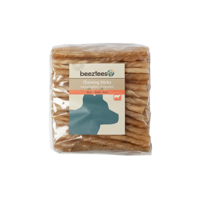 Beeztees Kaustick für Hunde Rinderhaut – ø: 4 - 6 mm / 100 Stk.