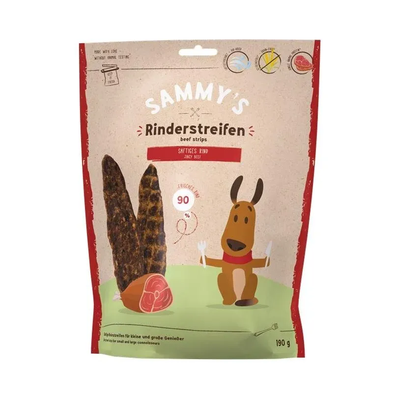 Sammys Rinderstreifen Hundesnack – Rinderstreifen 190 g