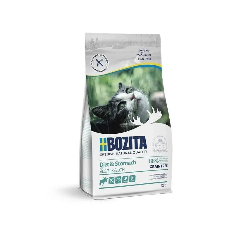 Katzen Trockenfutter Diet & Stomach Getreidefrei Elch – 400g