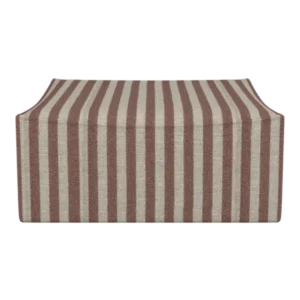 Catena Pouf Square S500 in Louisiana sand/chocolate stripes