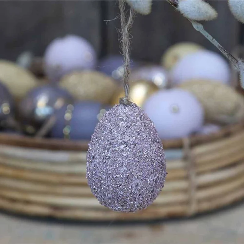 Chic Antique - Osterei mit Lila-Glitter