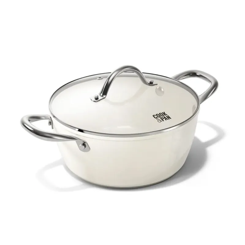 Cook & Pan - Go Ivory Kookpan 24 cm met glazen deksel Kookpan Cook & Pan