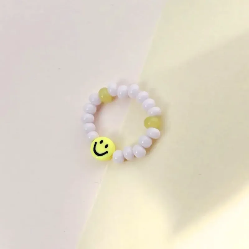 STUDIO LIV / Damen Ring 'POLLY' mit Smiley rosa