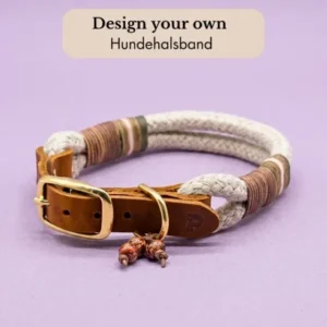Verstellbares Tauhalsband selbst gestalten in Verstellbares Halsband aus Kletterseil, robust und in Größen mit Verstellbereich, individuell auf Anfrage – Pawsome Hundezubehör aus der Wiener Manufaktur