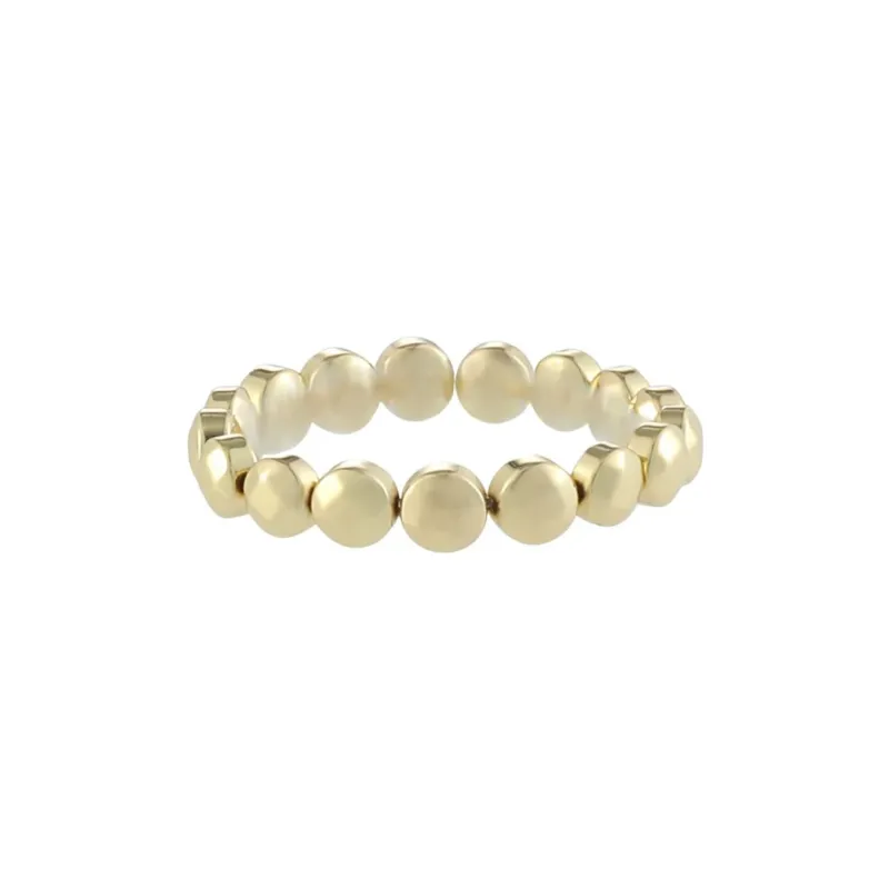Elastischer Damen Ring gold 'Dots'