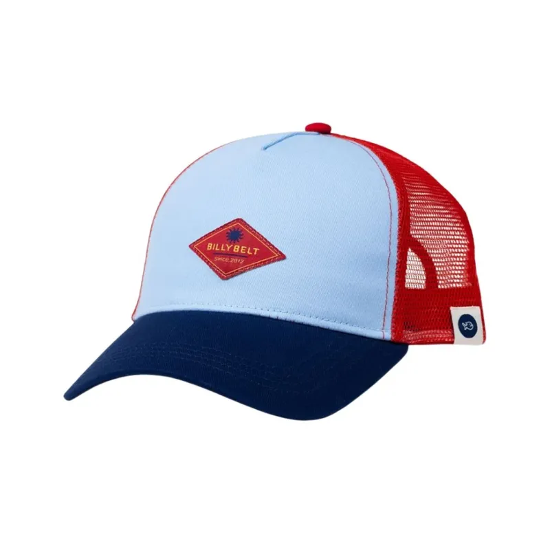 Erwachsenen Trucker-Cap aus Baumwolle blau/rot