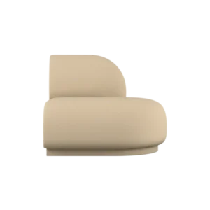Rico Sofa Open End Left in Hallingdal beige, rounded modular seat with low back
