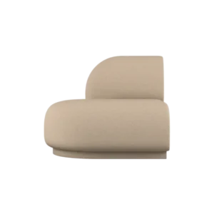 Rico Sofa Open End Right in brushed sand, side view