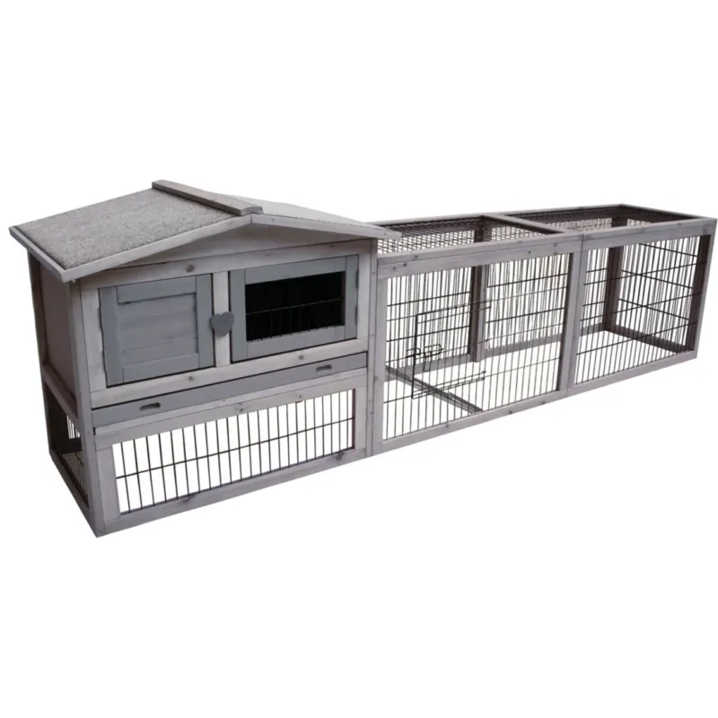 Kaninchenstall Jumbo Cottage – Dein Traumzuhause für Mümmelmänner – 230 x 53 x 70 cm
