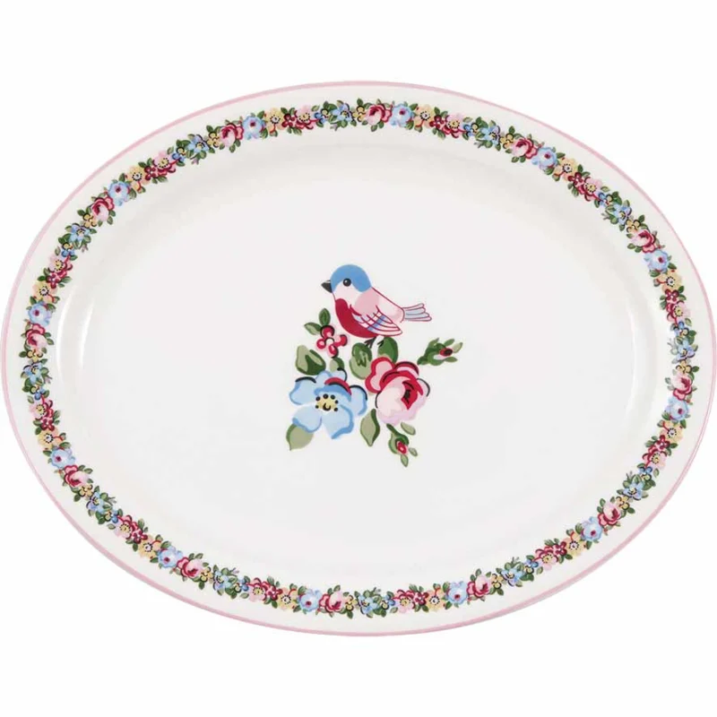 GreenGate - Ellie Servierplatte oval white