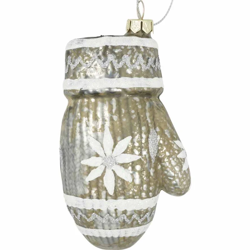 GreenGate - Handschuh Schneeflocke Anhänger grey large