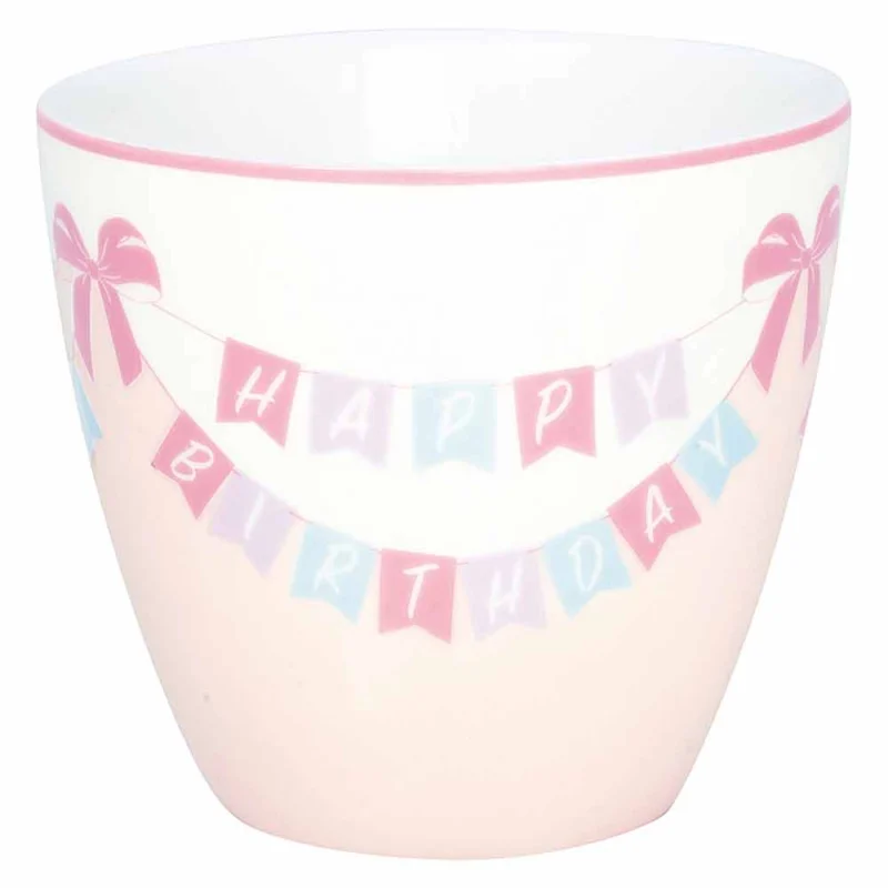 GreenGate - Happy birthday Latte cup white
