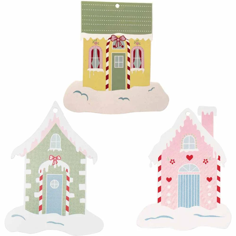 GreenGate - Laura christmas Geschenkeanhänger white 6er Set