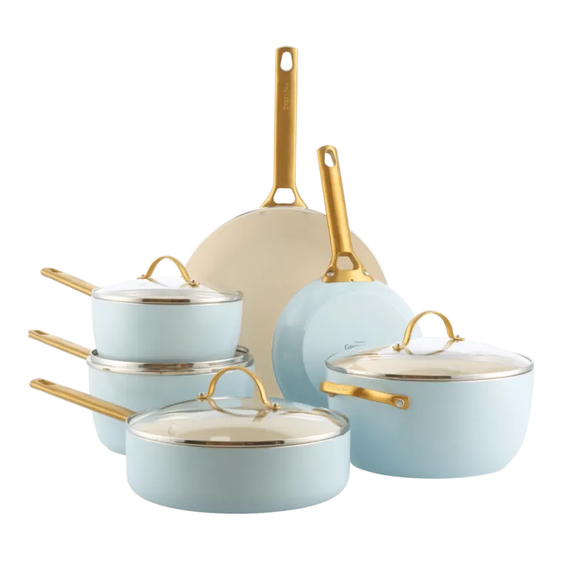 GreenPan - Padova Light Blue 10-delige Pannenset Pannenset GreenPan