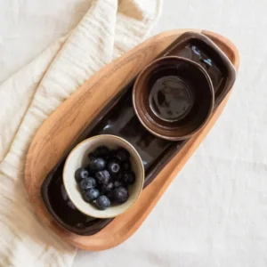 Handmade Serving Tray Serpa Burgundy - Things I Like Things I Love