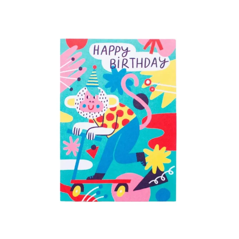 A6 Postkarte 'Happy Birthday Affe'
