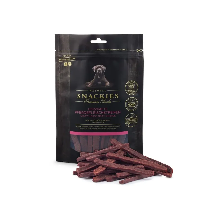 Snackies Herzhafte Pferdefleisch Snacks – Getreidefrei & Gesund für Hunde