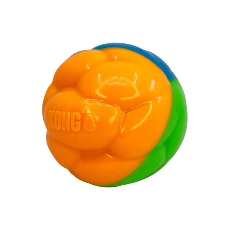 KONG Twistz High-Viz Ball - Der leuchtende Hundespielspaß für jeden Spaß! – Ø 8 cm