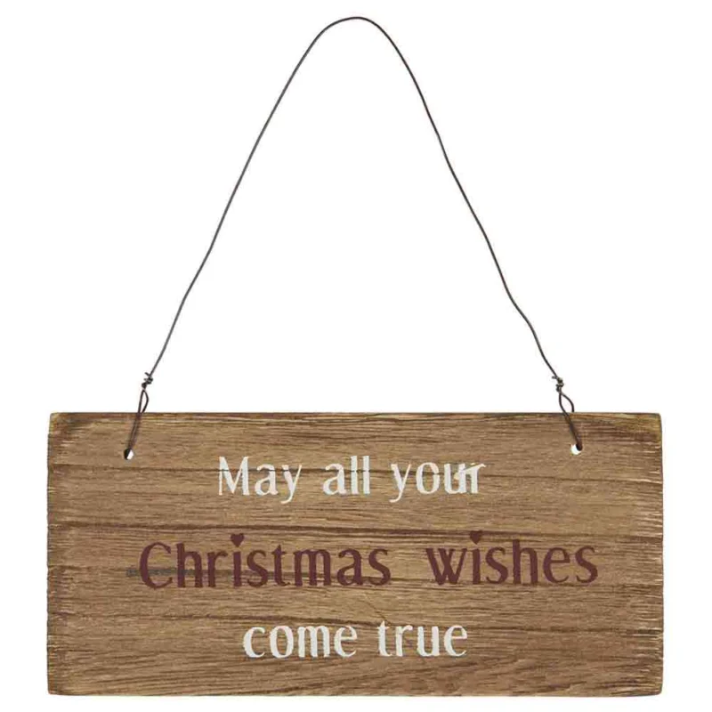 Ib Laursen - Holzschild May all your Christmas wishes come true