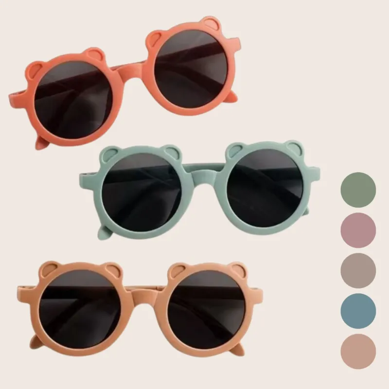 Kinder Sonnenbrille 'Bär' rund verschied. Farben