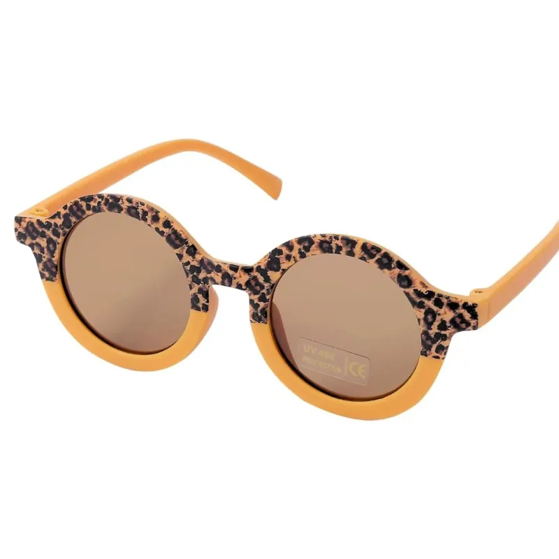 Kinder Sonnenbrille 'Retro Leopard' gelb